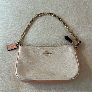 COACH : Nolita 19 Purse- white and peach/salmon